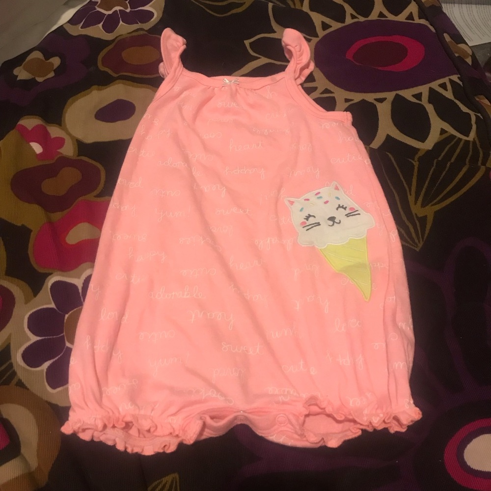 3/$9 Carter’s Baby Girls Cat 18M Romper Outfit